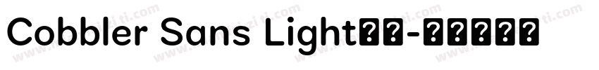 Cobbler Sans Light字体字体转换